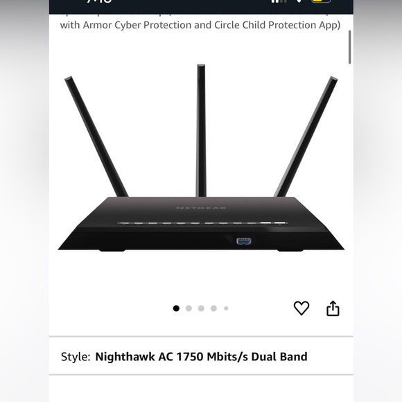 Netgear Nighthawk AC1750 Smart WiFi Router - Picture 2 of 2